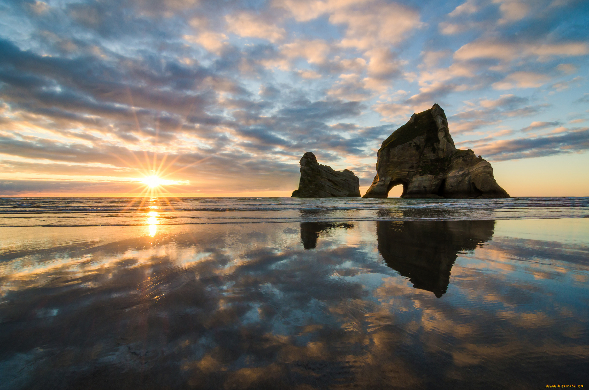 wharariki, beach, new, zealand, , , , tasman, sea, , , , , , , 